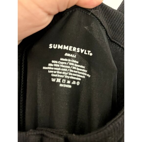 Summersalt The 24‎ Hour Travel Henley Onesie Jumpsuit in Black Size small - Picture 6 of 7